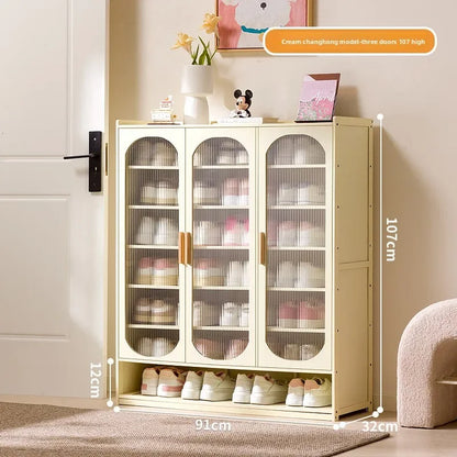 New shoe cabinet household multi-layer storage shoes dust-proof door porch floor large-capacity porch rack shoe rack