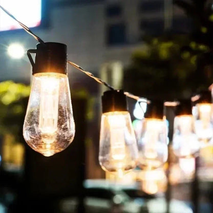 LED Solar Light Outdoor Waterproof S14 Ball Bulb String Lights Papaya Courtyard Christmas Decoration