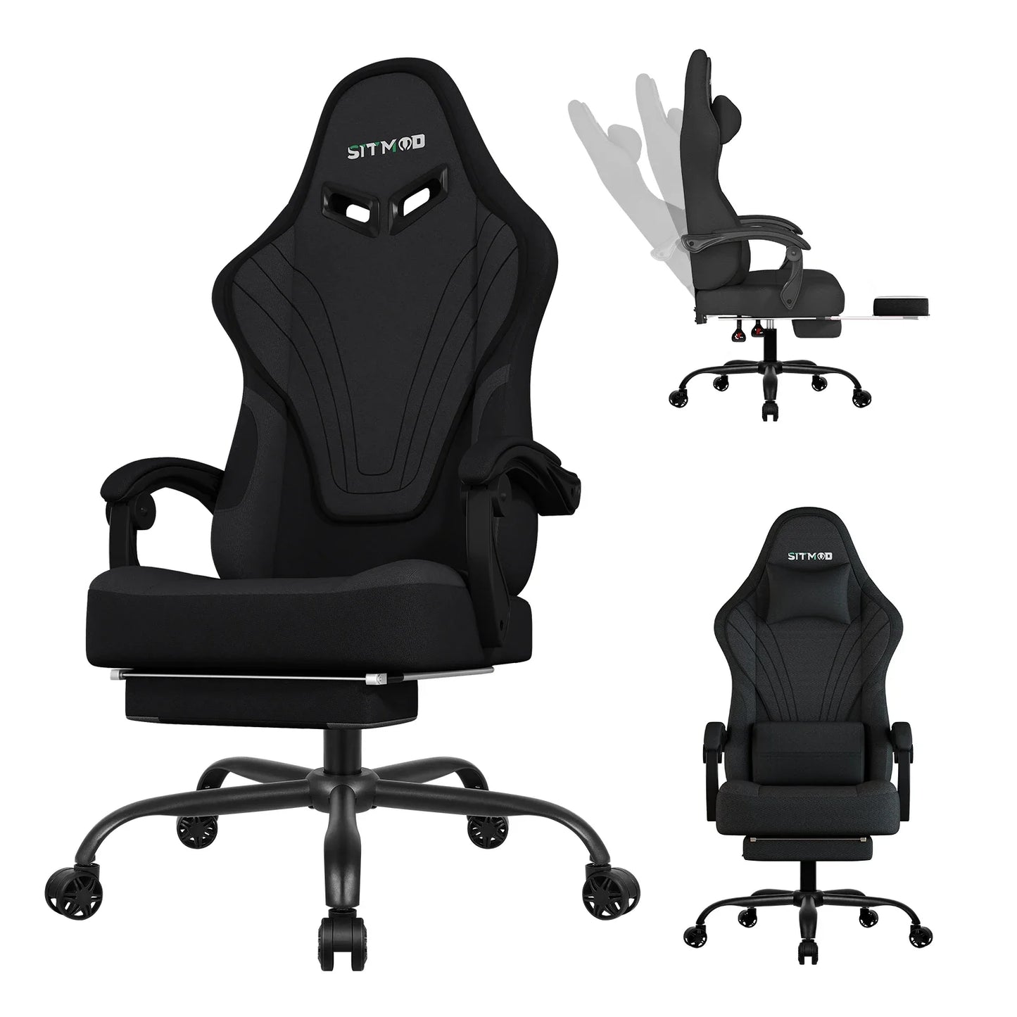 Gaming Chair, Big and Tall Gaming Chairs for Adults with Footrest and Lumbar Support, Comfortable Ergonomic Computer Chair
