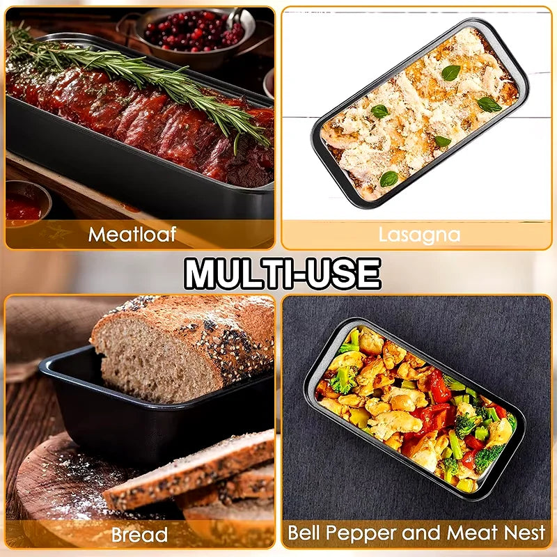 1 Piece Rectangle Loaf Pan Nonstick Carbon Steel Baking Bread Pan Kitchen Baking Tin Oblong Bread and Meat Bakeware YY121