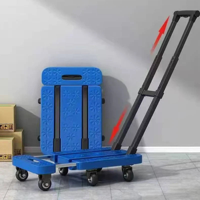 Folding Garden Wagon Heavy Duty Collapsible Utility Cart Portable Foldable Hand Truck Quiet Wheels All Terrain Grocery Camping