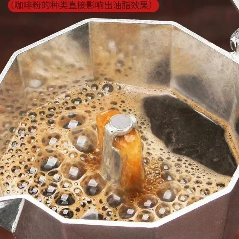 New 50ml-600ml Moka Pot Aluminum Household Electric Burner Stove Top Espresso Percolator Coffee Maker Coffee Extraction Pot