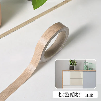 Hot Melting Adhesive Furniture Tape Wood Grain Tape Real Wood Pre-Adhesive Trim Bed Frame Edge Decorative Beautiful Seam Sticks