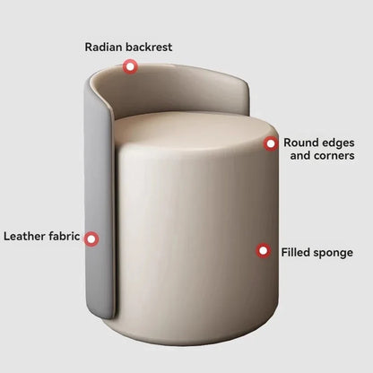 Nordic Makeup Stools, Household Bedroom Makeup Stools, Minimalist Modern Dressing Table Stools, Backrests, Shoe Changing Stools
