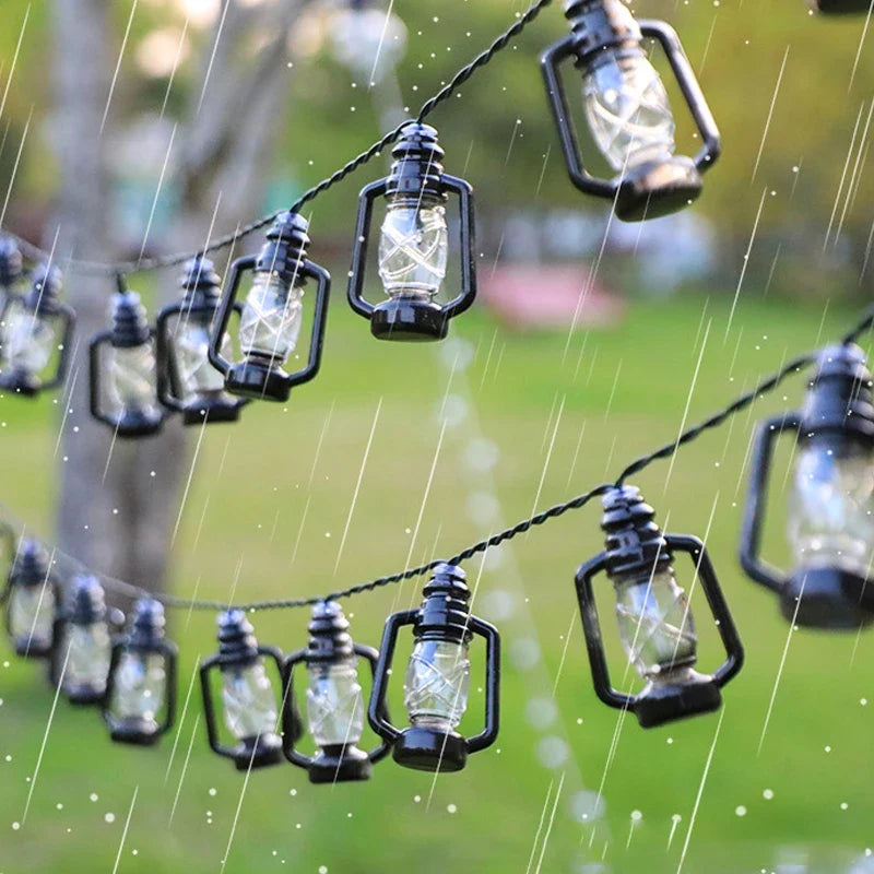 LED Solar Lamp String Lantern Bottle Retro Light String Christmas Decoration Lamp Garden Atmosphere Light Outdoor Camping Light