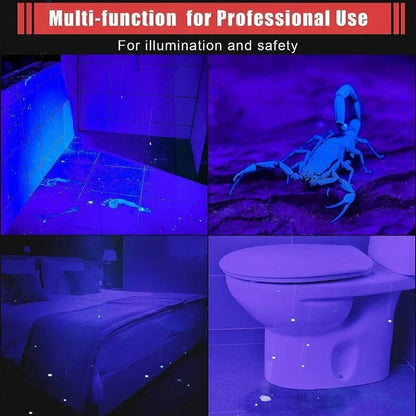 395nm UV Flashlight Ultraviolet Light,Pet Dog Cat Urine Detector Scorpion Finder,Portable UV Lamp w/ Pen Clip Use AAA Batteries