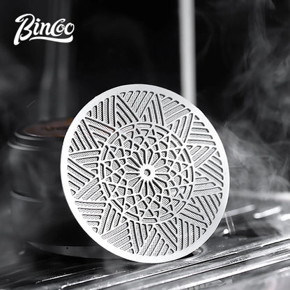 Bincoo 51/58mm Espresso Portafilter Dispersion Plate Stainless Steel Sintered Shower Screen Even Extraction Upgrade Accessories