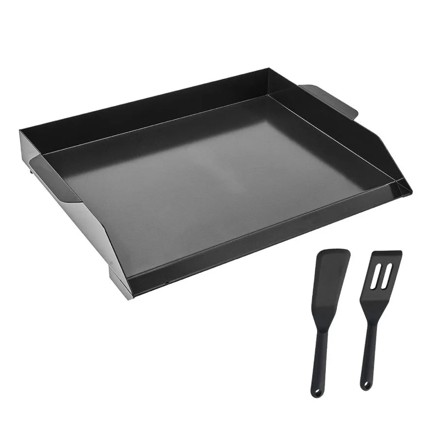 Carbon Steel Griddle 22x16 inch Universal Flat Top Rectangular Plate Gas Grill Griddle for BBQ Grill Teppanyaki Portable Family