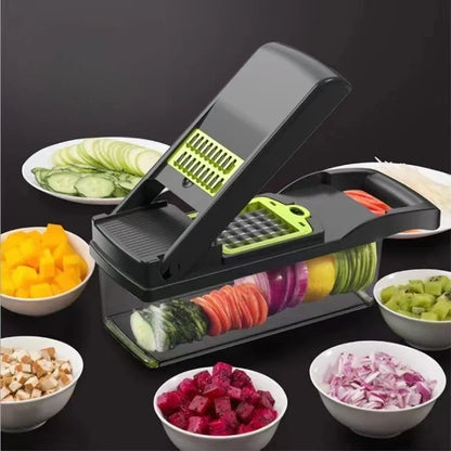 16pcs Multifunctional Vegetable Chopper Handle Food Grater Vegetable Slicer Dicer Kitchen Cutter Egg Liquid Separator Peeler