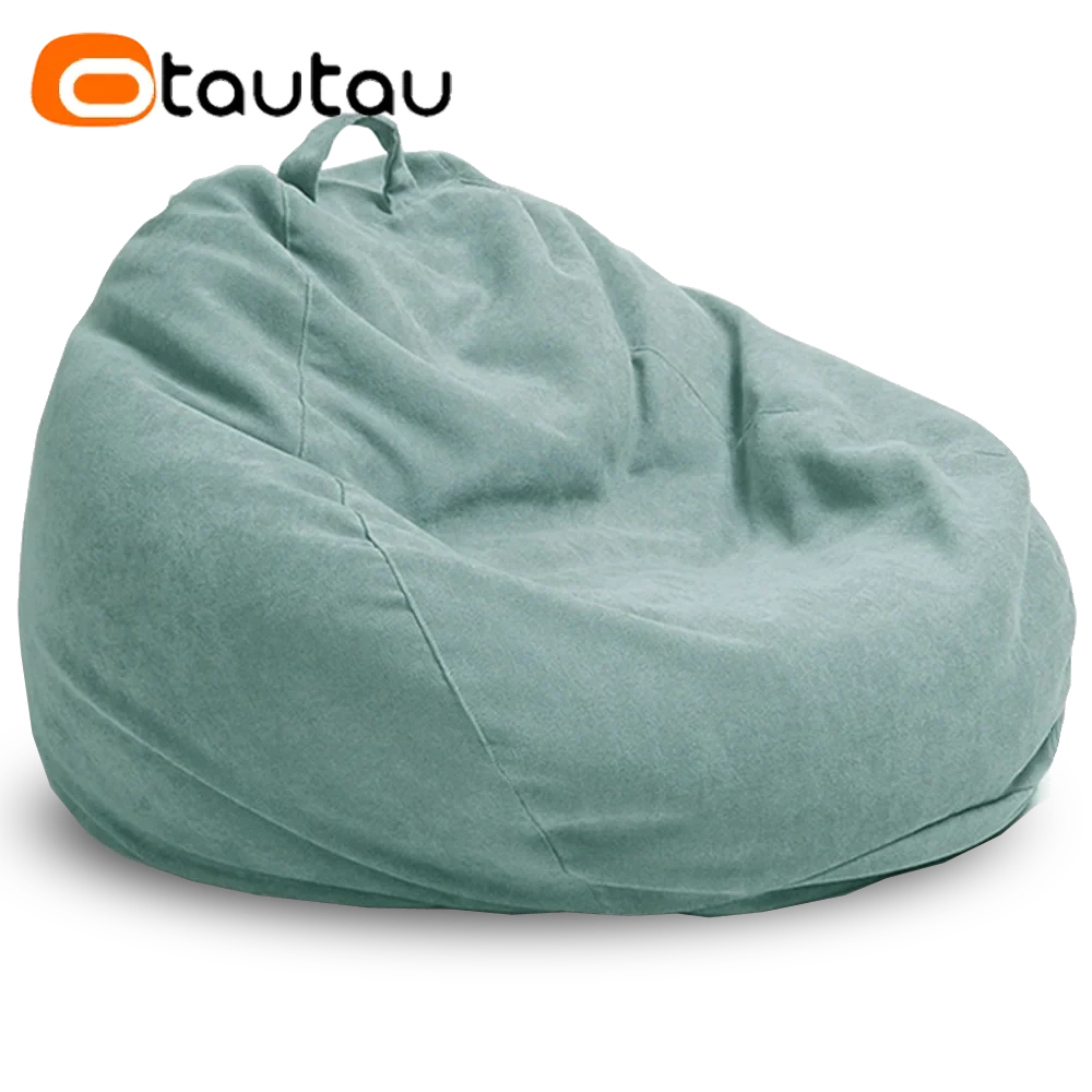 OTAUTAU Thick Waterproof Cotton Bean Bag Cover Without Filler Outdoor Pouf Chair Beanbag Puff Sofa Lounge Recliner Sac DD023