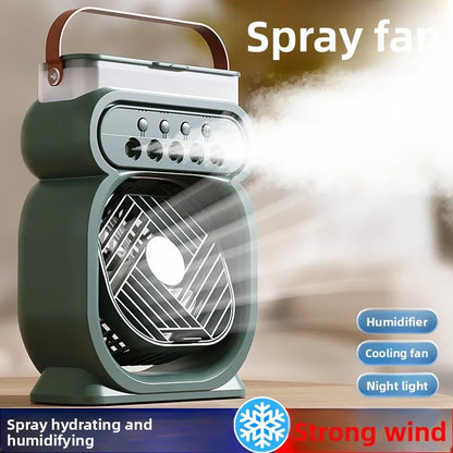 2025 USB Spray Fan Desktop Night Light Humidifier Outdoor Office Water Replenishment and Spray Fan in One Fan all the year round