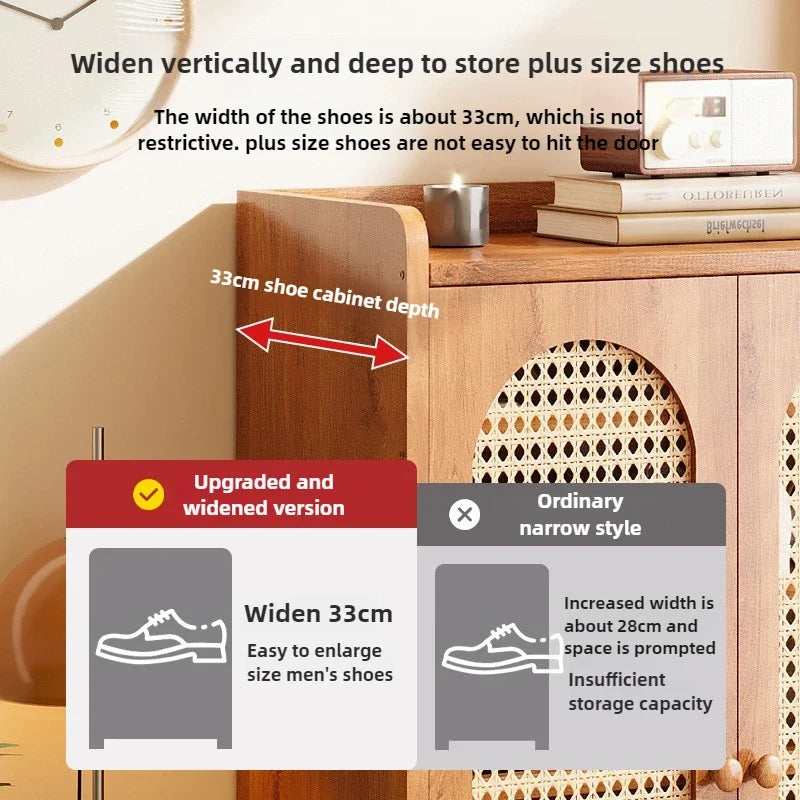 Vertical multi-layer shoe rack, household large capacity living room storage, entrance cabinet, multifunctional storage rack