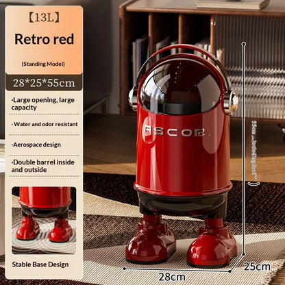 Touchless Sensor Trash Can Stainless Steel Premium Large Capacity Garbage Bin Kitchen Bathroom Bedroom Living Room Maison