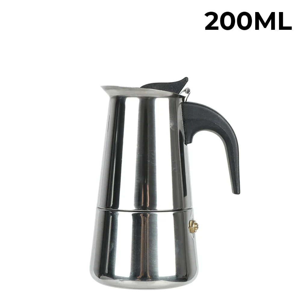 New 50ml-600ml Moka Pot Aluminum Household Electric Burner Stove Top Espresso Percolator Coffee Maker Coffee Extraction Pot