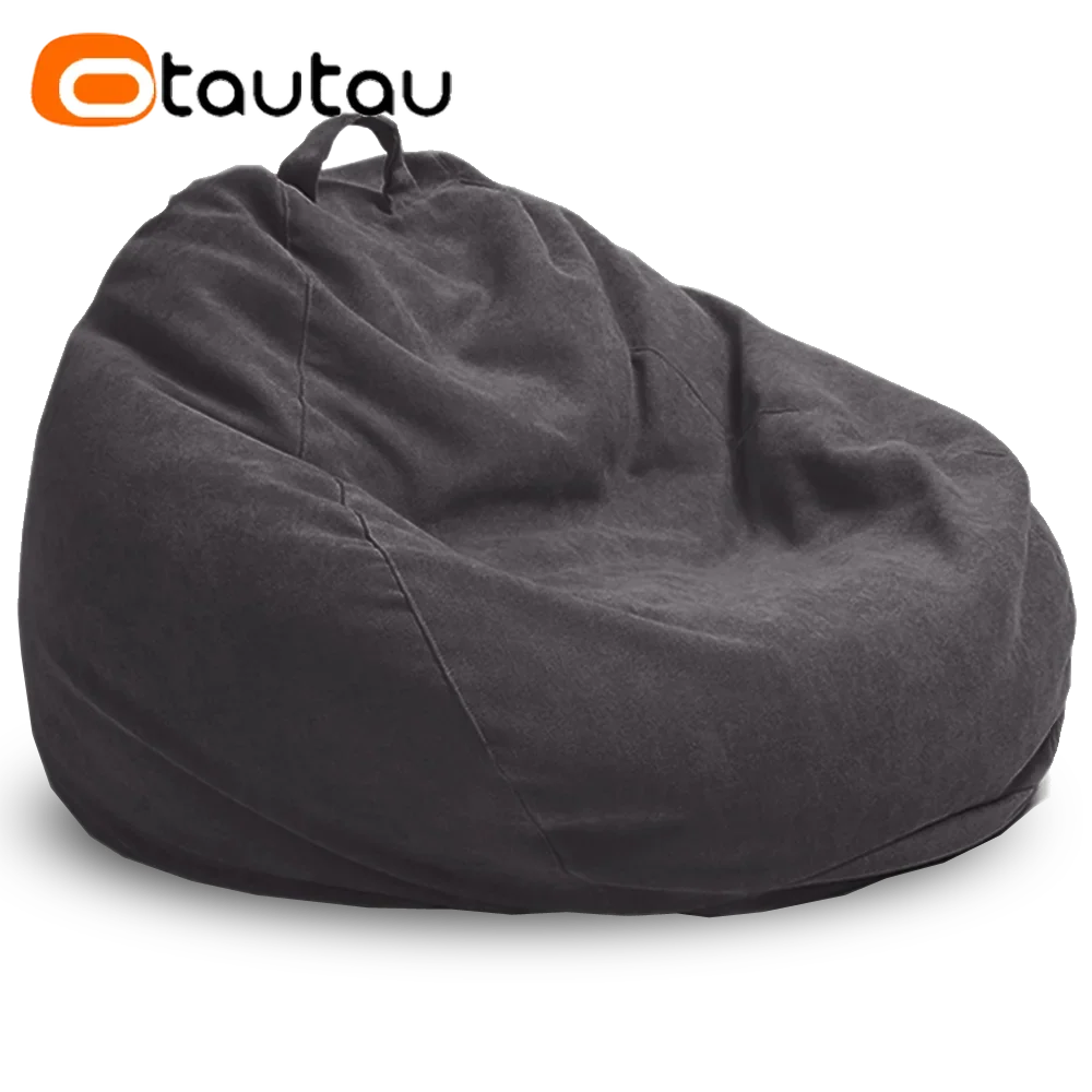 OTAUTAU Thick Waterproof Cotton Bean Bag Cover Without Filler Outdoor Pouf Chair Beanbag Puff Sofa Lounge Recliner Sac DD023