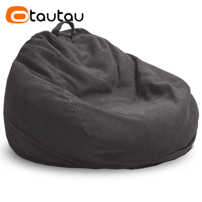 OTAUTAU Thick Waterproof Cotton Bean Bag Cover Without Filler Outdoor Pouf Chair Beanbag Puff Sofa Lounge Recliner Sac DD023