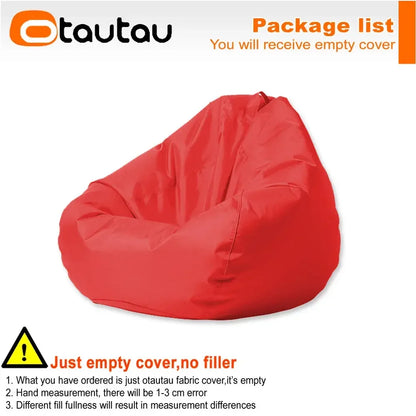 OTAUTAU Outdoor Waterproof Bean Bag Cover No Filler Garden Beach Camping Swimming Pool Floating Beanbag Pouf Chair Oxford DD022