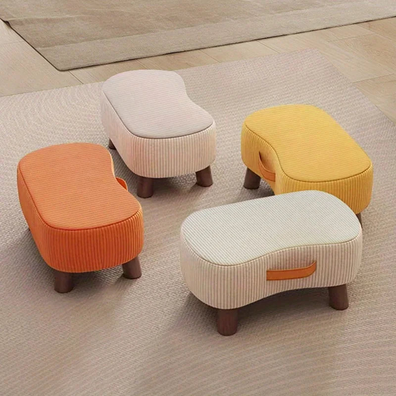 Simple Shoe Changing Stool Living Room Sofa Pedal Stool Coffee Soft Bag Household Nordic Furniture Shoe Bench Dining