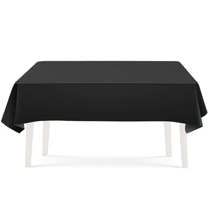 Disposable Tableware Solid Black Theme Birthday Party Paper Napkins Cups Plates Tablecloths Knife Fork Spoon Party Decorations