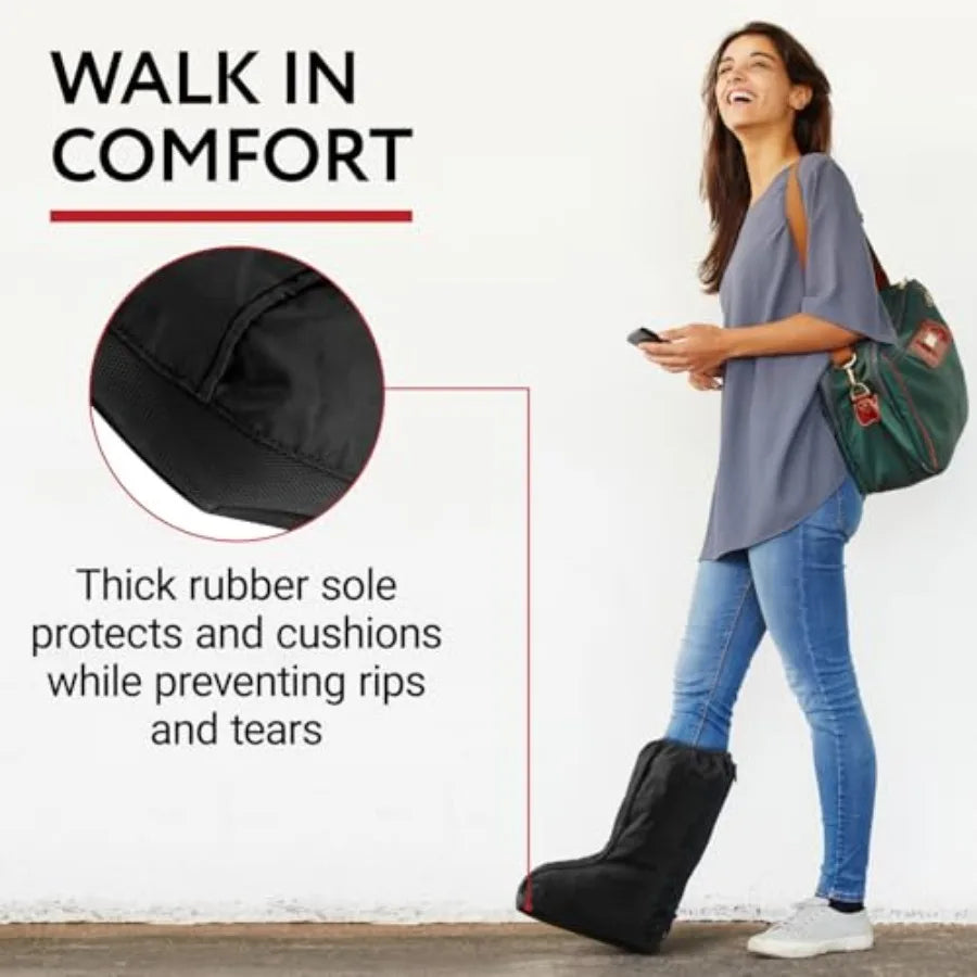 2 Pack Walking Boot Cover for Foot and Ankle Brace Medical Boot Shoe Protectors for Rain and Winter Weather Water-Resistant Cas