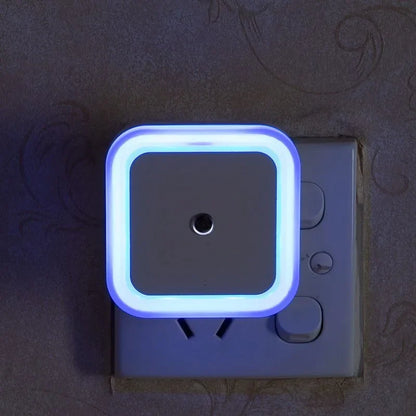 LED Night Light Wireless Sensor EU/US Plug Mini Square Lighting Lamp For Baby Children Living Room Bedroom Corridor Night Lights