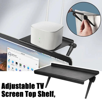 1/3PCS TV Screen Top Storage Shelf Adjustable Monitor Storage Rack Computer Desktop Display Stand TV Storage Rack Home Organizer