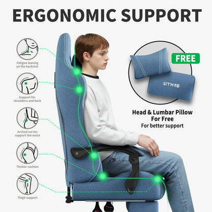 Computer Chairs Office Chairs Big And Tall Desk Chair With Footrest Back Support Ith Upholstered Swivel 300lbs High Capaci