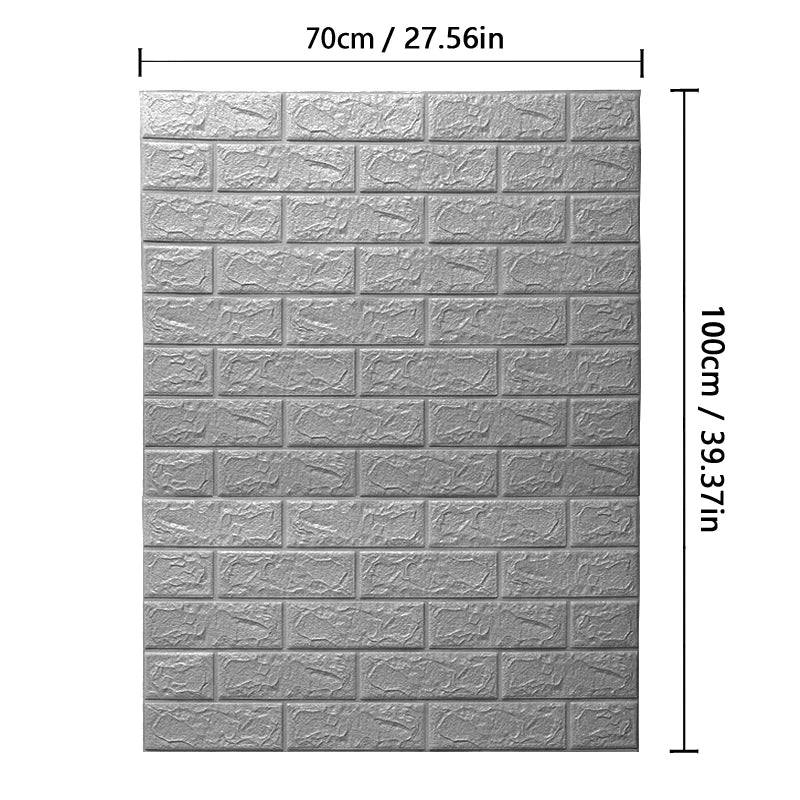 70cmx1/2/3/5/10m 3D Paper Wall Adhesive Living Room PVC Self-adhesive Panels Home Decoration Wallpapers Waterproof Wall Stickers