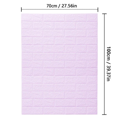 70cmx1/2/3/5/10m 3D Paper Wall Adhesive Living Room PVC Self-adhesive Panels Home Decoration Wallpapers Waterproof Wall Stickers