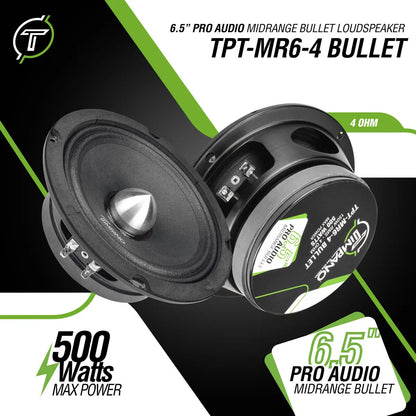 TIMPANO CAR AUDIO BUNDLE 2x 6.5" MIDRANGE SPEAKERS + 2x TWEETERS + 4 CHANNEL AMP