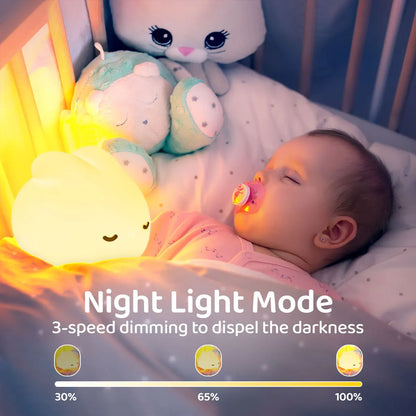 Silicone Rabbit Night Lamp Dream Rabbit Night Light LED Touch Sensor Lamp Timing Desktop Decoration Children's Night Light Gift