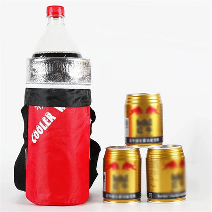 Portable Cooler Bag with Carry Straps Oxford Cloth Insulation Sleeve Aluminum Film Travel Camping Keep Warm/cold Drink Carrier
