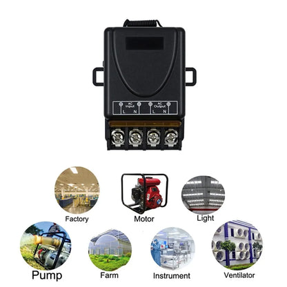 Universal Remote Control Switch 433mhz Wireless Switch AC 220V 30A Relay and On Off Transmitter for Light Lamp Water Pump Door