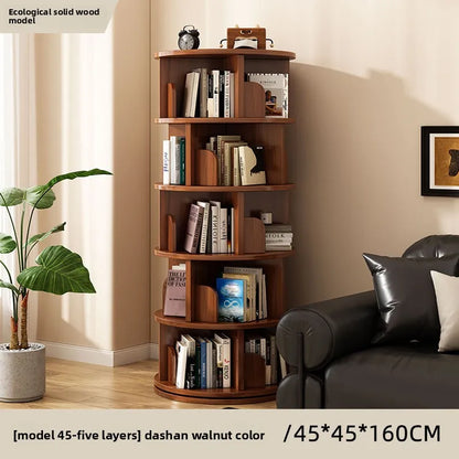 Rotating bookshelf Floor storage shelf Children's simple picture book rack