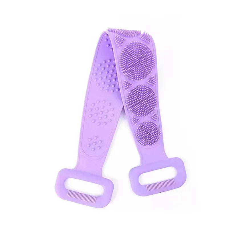 Body Sponge Silicone Brushe Bath Towels Scrubber Rubbing Back Peeling Massage Shower Belt Extended Skin Clean Brushes Bath Brush
