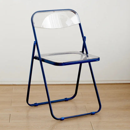 Internet celebrity folding chair acrylic transparent chair completed photo without chair simple folding crystal diningchairstool