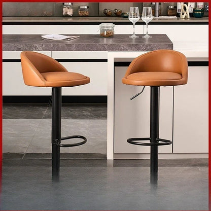 Vintage Swivel High Kitchen Island Counter Stools Chairs Velvet Padded Home Bar Stool Benches Dining Chair Bancos Para Bar