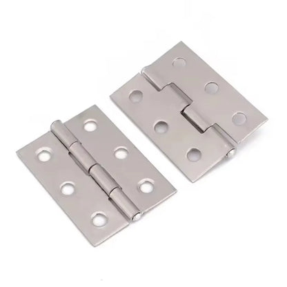 10pcs Stainless Steel Door Hinges Cabinet Doors Windows Wooden Box Flat Hinge Home Furniture Hardware Accessories Escritorio