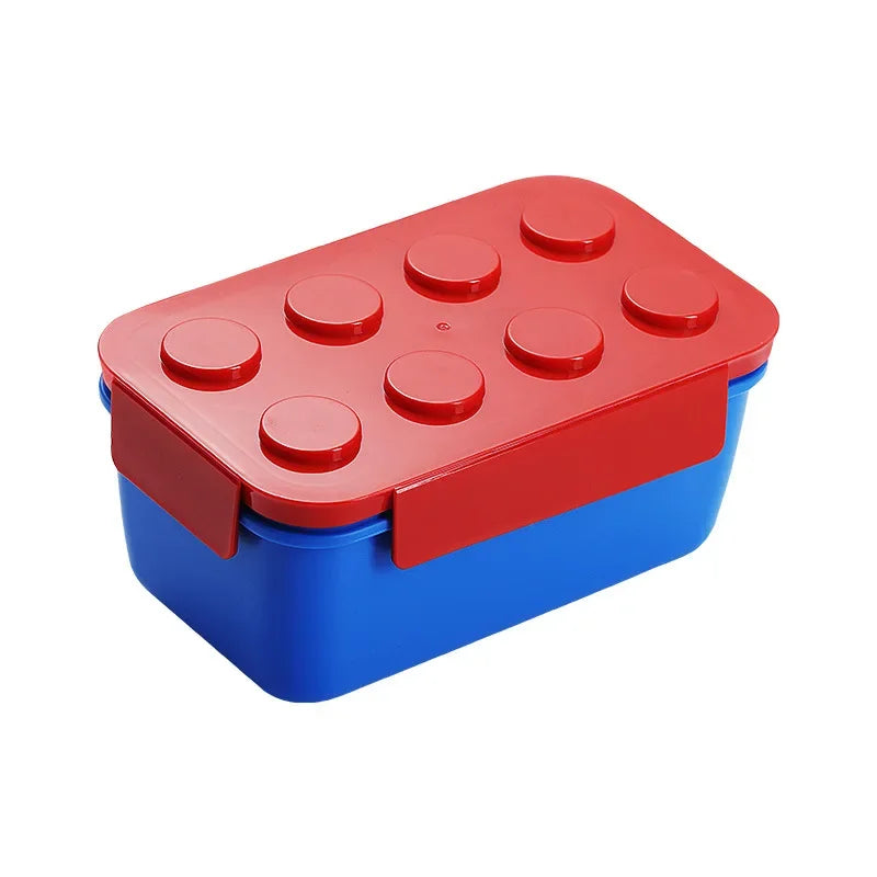 Creative Building Blocks Lunch Box Food Grade PP Picnic Fruit Salad Bento Box Student School Office Microwave Oven Meal Box