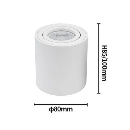 Spotlight GU10 Fitting Round LED Surface Mounted Ceiling Spot Light GU 10 Halogen Bulb Cylinder Down Lamp Fixture 220V