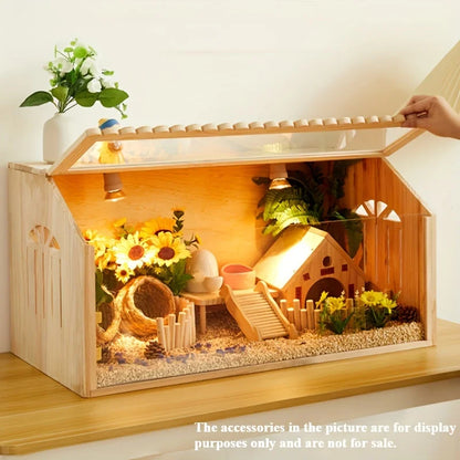 Small Pet Feeding Box Chick Insulation Box Hamster Box Climbing Pet Villa - for Pet Mice Rutin Chickens Reptiles Hedgehogs