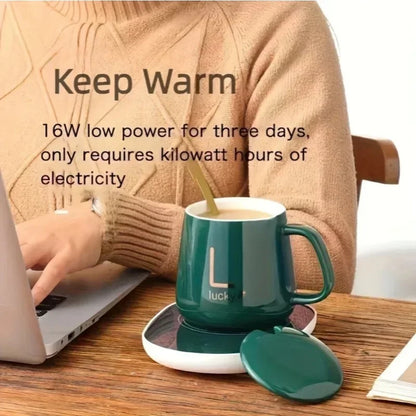 2025 warm and insulated coffee cups ceramic constant-temperature cups 55 degree warm ceramic cup with Jiapin mug gift box sets