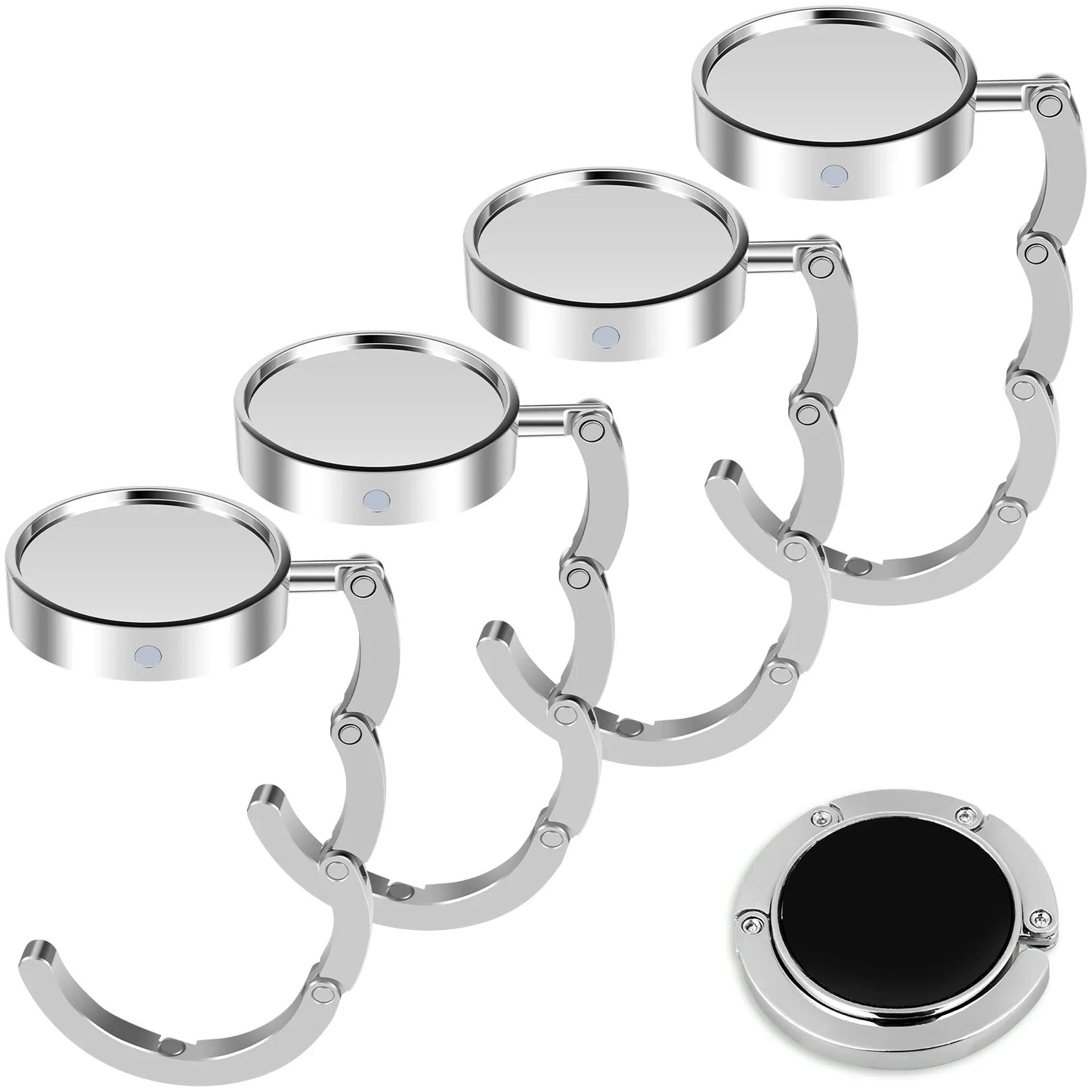 4-60Pcs Tables Handbag Hooks Portable Table Bag Holder Folding Purse Hangers Key Holder Non-Slip Fashion Travel Storage Hanger