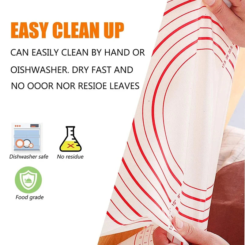 Silicone Baking Mat Non-Slip Pastry Mat for Rolling Dough With Measurements Kitchen Dough Mat Pie Crust Mat Oven Liner YY206