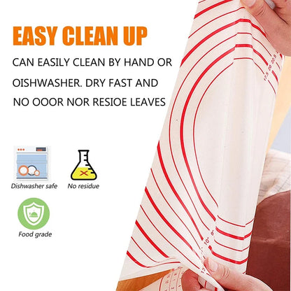 Silicone Baking Mat Non-Slip Pastry Mat for Rolling Dough With Measurements Kitchen Dough Mat Pie Crust Mat Oven Liner YY206