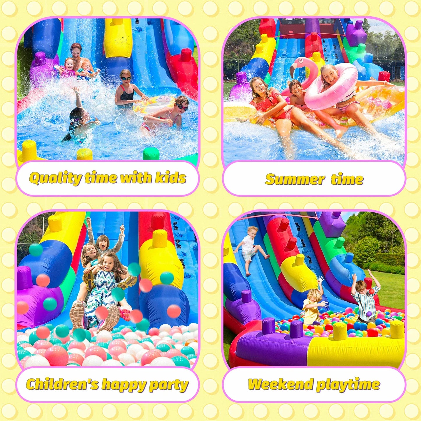 Grade Inflatable Water Slide with Splash Pool for Adults and Kids Includes Backyard, Outdoor Water Play The Best Outdoor Fun