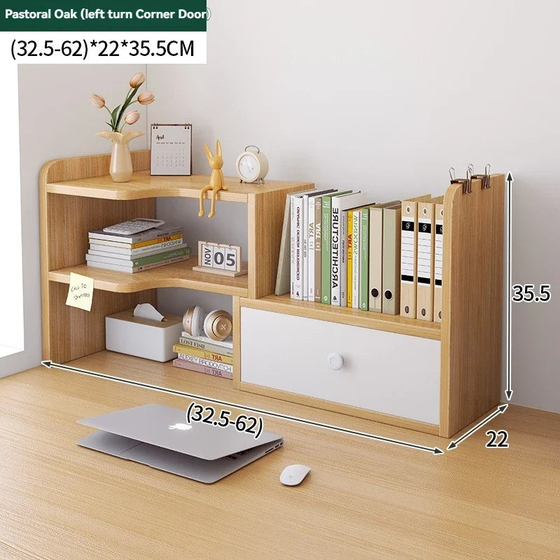 Bookshelf Office Desktop Storage Shelves Multi layer Scalable Shelves Student Desk Storage Boxes Small Bookcases