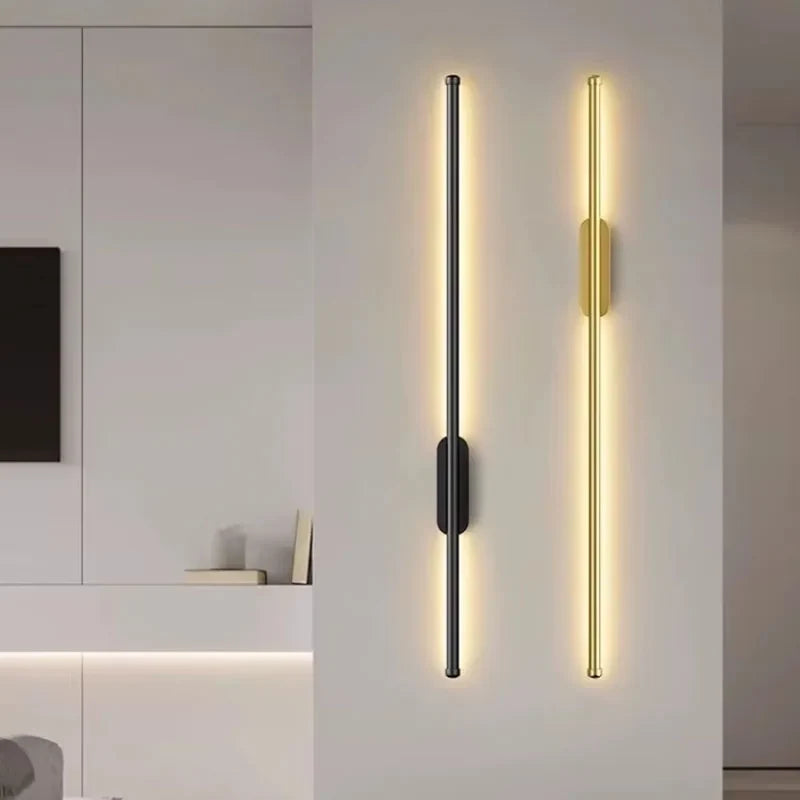 Gold Black Indoor Wall Lamp Modern LED Wall Light USB rechargeable with dimmable Tricolor No punching required Wall Lamps