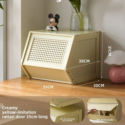 Bucket cabinet, storage cabinet, bedroom, living room, bookshelf, toys, snacks, storage and sorting cabinet can be stacked