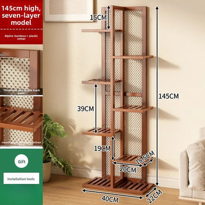 Sturdy Tiered Ladder Plant Stand Indoor Outdoor Flower Pot Shelf Rack Space Saving Corner Living Room Balcony Plant Outdoor